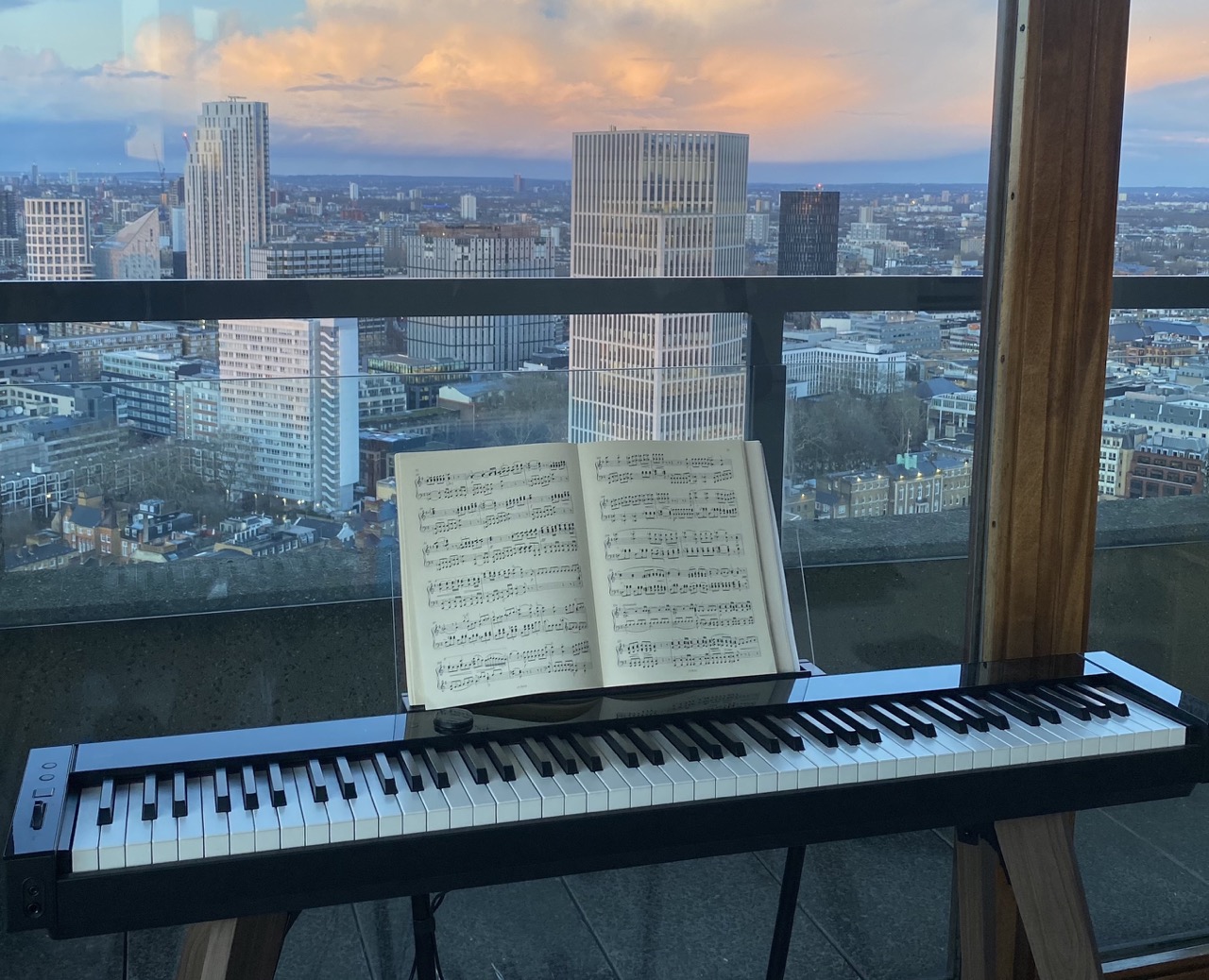 Piano lesson setting in Central London